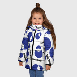 Куртка зимняя для девочки Геометрия фигуры, цвет: 3D-черный — фото 2