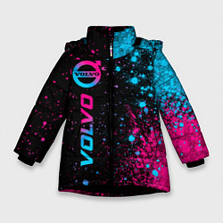 Зимняя куртка для девочки Volvo - neon gradient: по-вертикали