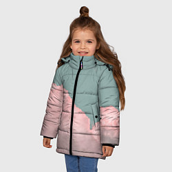 Куртка зимняя для девочки Облака и небо, цвет: 3D-светло-серый — фото 2