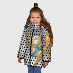 Куртка зимняя для девочки Garrus Mass Effect, цвет: 3D-светло-серый — фото 2