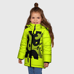 Куртка зимняя для девочки Pixel paths, цвет: 3D-светло-серый — фото 2