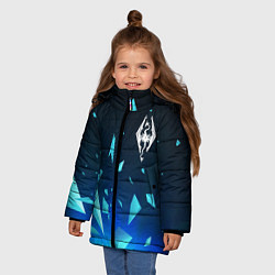 Куртка зимняя для девочки Skyrim взрыв частиц, цвет: 3D-черный — фото 2