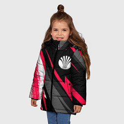 Куртка зимняя для девочки Daewoo fast lines, цвет: 3D-черный — фото 2