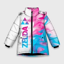 Зимняя куртка для девочки Zelda neon gradient style: по-вертикали