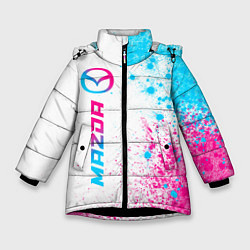 Зимняя куртка для девочки Mazda neon gradient style: по-вертикали