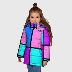 Куртка зимняя для девочки Firm аля 80-е, цвет: 3D-черный — фото 2