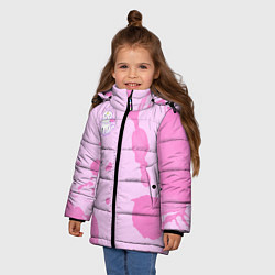 Куртка зимняя для девочки Котик и ножик, цвет: 3D-черный — фото 2