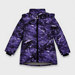 Куртка зимняя для девочки Лиловая текстура, цвет: 3D-светло-серый