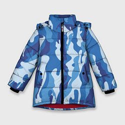 Куртка зимняя для девочки Blue military, цвет: 3D-красный