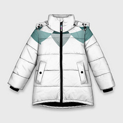 Куртка зимняя для девочки Геометрическая сова, цвет: 3D-черный