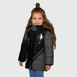Куртка зимняя для девочки No Mans Sky glitch на темном фоне: надпись, символ, цвет: 3D-черный — фото 2