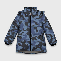 Куртка зимняя для девочки Стиль камуфляж, цвет: 3D-светло-серый