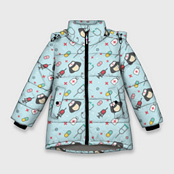 Куртка зимняя для девочки Nurse doctor, цвет: 3D-светло-серый