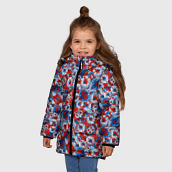 Куртка зимняя для девочки Цветы России, цвет: 3D-красный — фото 2