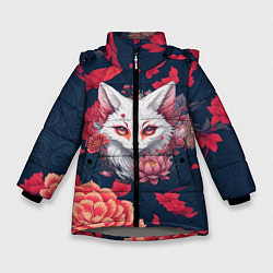 Куртка зимняя для девочки Братец лис, цвет: 3D-светло-серый