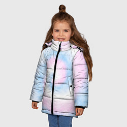 Куртка зимняя для девочки Тай дай пастель, цвет: 3D-светло-серый — фото 2
