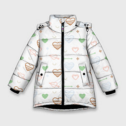 Зимняя куртка для девочки Cute hearts