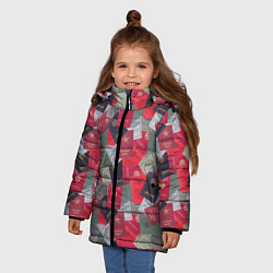 Куртка зимняя для девочки Документы Советского Союза, цвет: 3D-светло-серый — фото 2