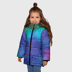 Куртка зимняя для девочки Лазурный стиль, цвет: 3D-красный — фото 2