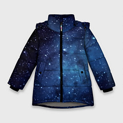 Куртка зимняя для девочки Звездное небо - нейросеть, цвет: 3D-светло-серый
