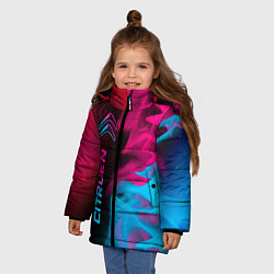 Куртка зимняя для девочки Citroen - neon gradient: по-вертикали, цвет: 3D-черный — фото 2