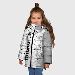Куртка зимняя для девочки Totoro glitch на светлом фоне: по-вертикали, цвет: 3D-черный — фото 2