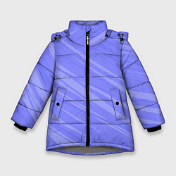 Куртка зимняя для девочки Диагональные полосы сиреневый, цвет: 3D-светло-серый