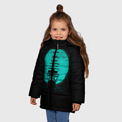 Куртка зимняя для девочки Мрачный корабль, цвет: 3D-красный — фото 2