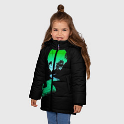 Куртка зимняя для девочки Неоновая речка, цвет: 3D-красный — фото 2