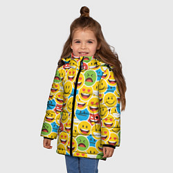 Куртка зимняя для девочки Интернет эмоции, цвет: 3D-светло-серый — фото 2