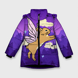 Зимняя куртка для девочки Лунный кролик с крыльями