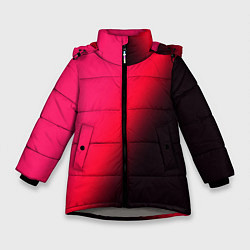 Куртка зимняя для девочки Градиент ярко-розовый, цвет: 3D-светло-серый