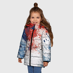 Куртка зимняя для девочки Краски в цветах России, цвет: 3D-черный — фото 2