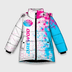 Зимняя куртка для девочки Daewoo neon gradient style: по-вертикали