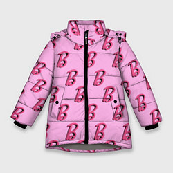 Куртка зимняя для девочки B is for Barbie, цвет: 3D-светло-серый