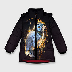 Куртка зимняя для девочки Снежная сова, цвет: 3D-красный