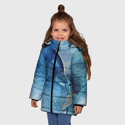 Куртка зимняя для девочки Глубокая синева, цвет: 3D-черный — фото 2