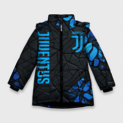 Куртка зимняя для девочки Juventus logo, цвет: 3D-черный