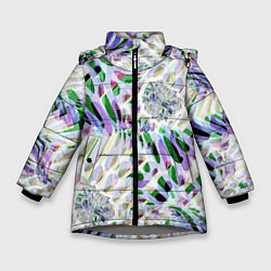 Куртка зимняя для девочки Floral abstract, цвет: 3D-светло-серый