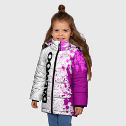 Куртка зимняя для девочки Daewoo pro racing: по-вертикали, цвет: 3D-черный — фото 2