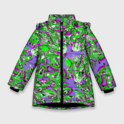 Куртка зимняя для девочки StreetArt, цвет: 3D-черный