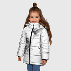 Куртка зимняя для девочки Скорость,моя стихия, цвет: 3D-красный — фото 2