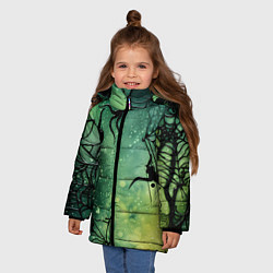 Куртка зимняя для девочки Мрачный паук, цвет: 3D-светло-серый — фото 2