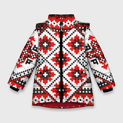 Куртка зимняя для девочки Удмурт мода, цвет: 3D-красный