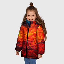 Куртка зимняя для девочки Магма, цвет: 3D-черный — фото 2