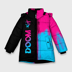 Зимняя куртка для девочки Doom - neon gradient: по-вертикали