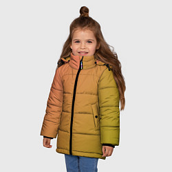 Куртка зимняя для девочки Градиент розово-зеленый груша, цвет: 3D-черный — фото 2