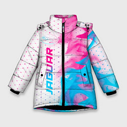 Зимняя куртка для девочки Jaguar neon gradient style: по-вертикали