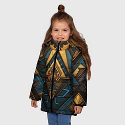 Куртка зимняя для девочки Узор в египетском стиле, цвет: 3D-красный — фото 2