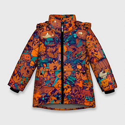 Куртка зимняя для девочки Осенняя ностальгия, цвет: 3D-светло-серый